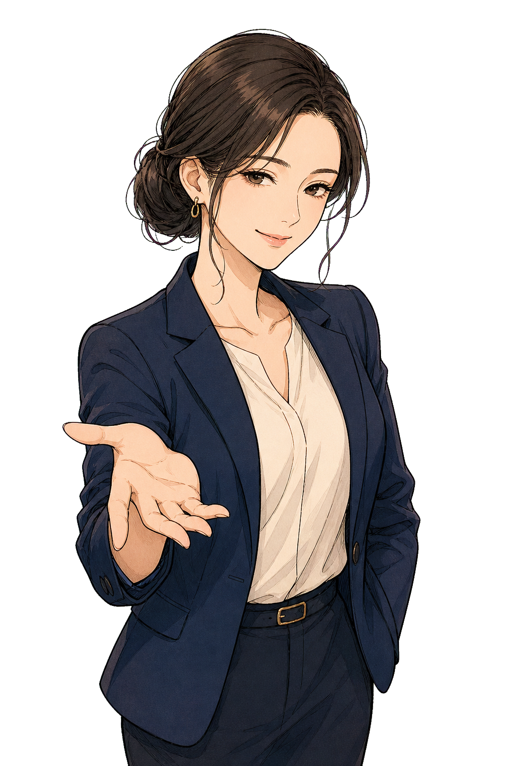 無料相談を案内するアイカさん